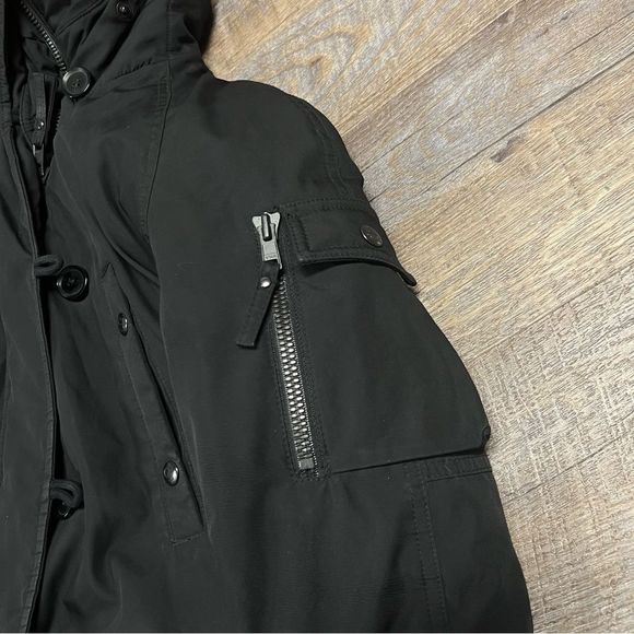 S13 New York Alpine Coat Womens Small Black Duck Down faux fur hood winter coat - Picture 6 of 16